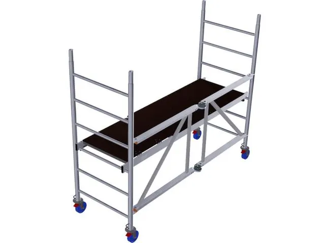 vouwsteiger,werk H 2,9m,steiger H 1,8m,platform BxD 2000x600mm