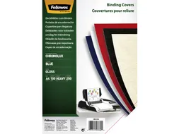 Voorblad Fellowes A4 Chromolux 250 gram karton blauw 100stuks