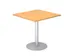 vergadertafel,HxBxD 745x800x800mm,vierkant,schotelvoet zilverkleurig
