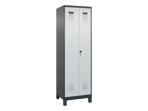 PBM-locker,HxBxD 1950x600x500mm,2vak,vak B 300mm,draaigrendel