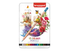 Crayon de couleur Bruynzeel Expression boîte métal 12 pièces