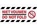 Etiquette d'emballage Do Not Fold 46x125mm Rouleau de 250 pièces