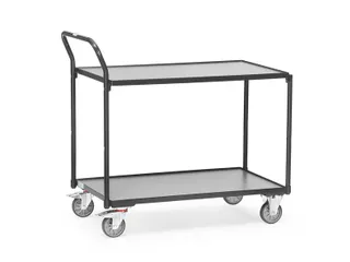 Lichte Tafelwagen 2742 Ral7016 300kg 2 Etages 1000x600mm Houten Plaat - 1