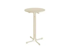 statafel,HxØ 1090x800mm,rond,4voeten zandkleuren,blad MDF