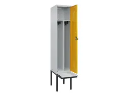 locker met bank,voor scheiding van kleding,HxBxD 2120x400x815mm,1vak