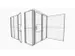 wandelement,v. scheidingswandsysteem,HxB 2200x200mm,extra uitvoering