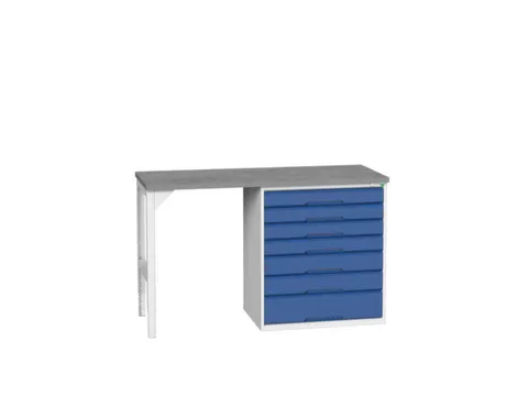 werkbank,HxBxD 930x1500x600mm,linoleumblad,2voeten/1container