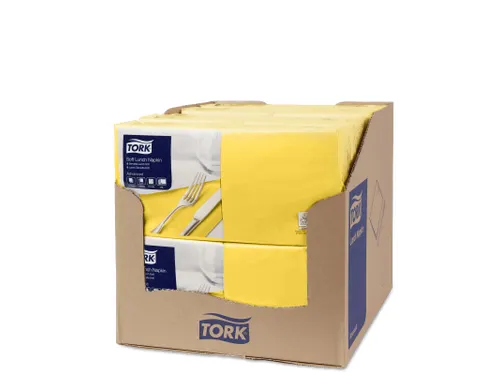 Tork 477862 Soft Lunchservet Advanced Geel 33x33cm