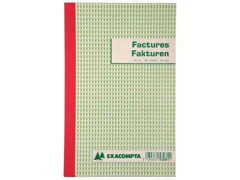 Exacompta Facturen 21x13,5 Cm Tweetalig Tripli (3 X 50 Vel)