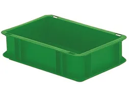 Euronorm-Stapelbak 2.7l 75x 300x 200mm Wanden/Bodem Gesloten Groen