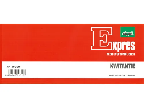 Kwitantieboekje Sigel Expres 84x205mm blok a 100 blad
