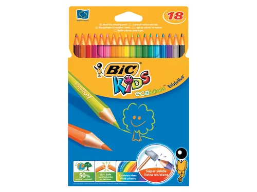 Kleurpotloden Bic Kids Evolution Assorti Blister à 18st