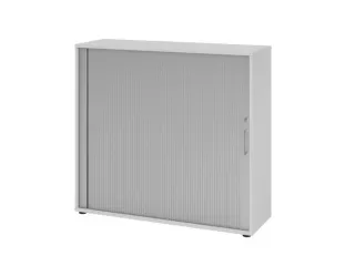 jaloeziedeurkast,HxBxD 1100x1200x400mm,2xhouten vloer,3 OH,romp grijs - 1