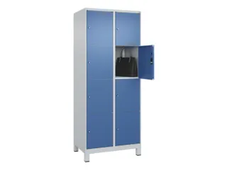 lockerkast,HxBxD 1950x800x500mm,2x4vakken,vak B 400mm,cil.-slot,voeten - 1
