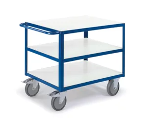 ESD-etagewagen,draagverm. 600kg,3xhouten plaat,laadvl. LxB 1000x700mm - 1