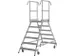 escalier mobile,roulant,estrade H 1,45m,2x6marches a. revêtement R13