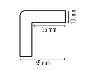 Hoekbeschermingsprofiel 35mm x 1m C35 magnetisch geel/zwart - 3