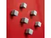 Aimant pour tableau en verre blanc Sigel 10x10x10mm nickle Strong 4+2