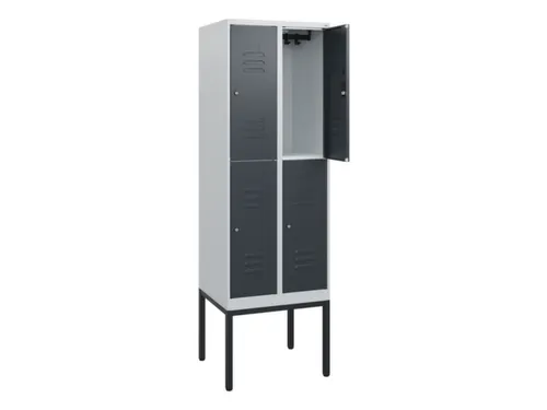 dubbeldekse locker,HxBxD 1950x600x500mm,2x2vak.,vak B 300mm