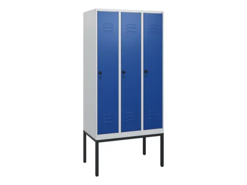 locker,HxBxD 1950x900x500mm,3vak,vak B 300mm,draaigrendel