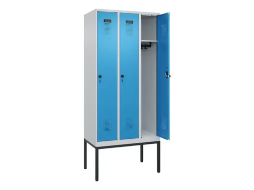 locker,HxBxD 2120x900x500mm,3vak,vak B 300mm,draaigrendel