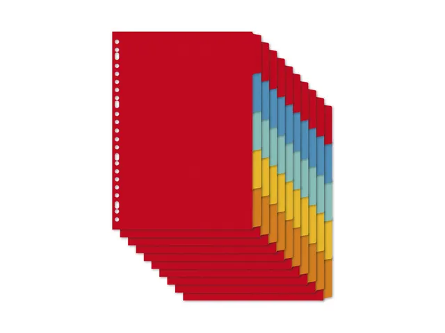 Tabblad Kangaro A4 blanco karton 5-delig 23-gaats krimp a 10 sets