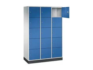grootvolume-lockersysteem,RAL 7035/RAL 5010,HxBxD 1950x1220x500mm - 1