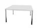 vergadertafel HxBxD 74x140x140cm vierkant 4voeten verchroomd Bl-wit