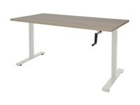 Dextro Slinger Bureau Zit-sta T-poot 160x80 Robson Eiken 25mm Wit