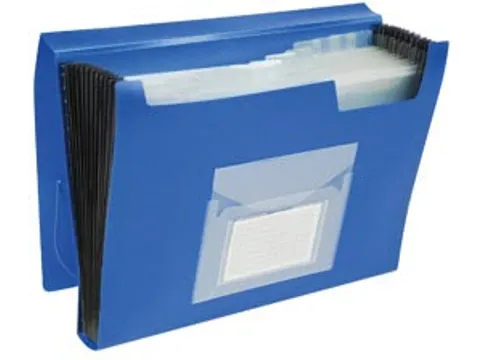 Voorordner A4 PP 13 Vaks Elastieksluiting Blauw