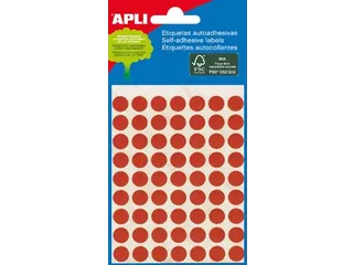 Apli Ronde Etiketten Ø8mm Rood - 1