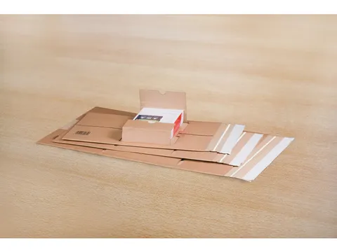 Wikkelverpakking Raadhuis A5+ 249x165x60mm bruin 10 stuks