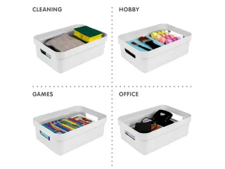 Sigma Home opbergbox 9L wit - 35x24,6x12,2cm - 3