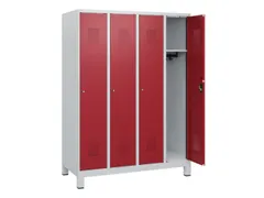 schoollocker,HxBxD 1630x1200x500mm,4vak,vak B 300mm,cil.-slot,voeten