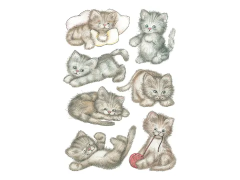 Sticker Etiket Herma 3477 Schattig Poesje 21 stickers