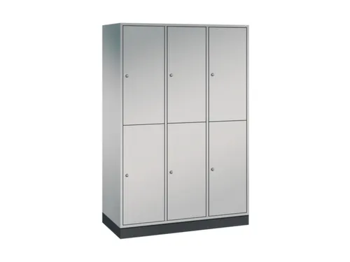 Dubbeldekse garderobekast,HxBxD 1950x1220x500mm,3x2vak.,vak B 360mm