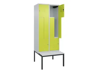 Z-garderobekast,HxBxD 2120x800x815mm,4vak,vak B 400mm,cil.-slot - 2
