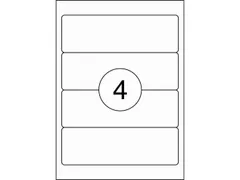 Etiket Rillstab 192x62mm Wit