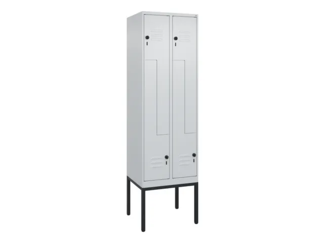 Z-garderobekast,HxBxD 2120x600x500mm,vak B 150/300mm,draaigrendel