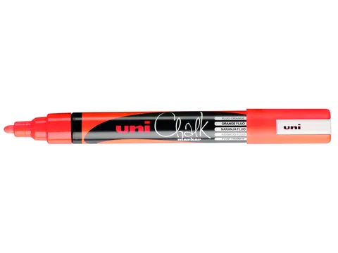 Krijtstift Uni-ball chalk rond 1.8-2.5mm fluor oranje