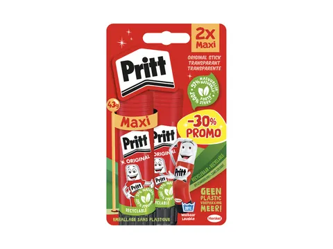 Lijmstift Pritt Original Maxi 43gr blister à 2 stuks Promo