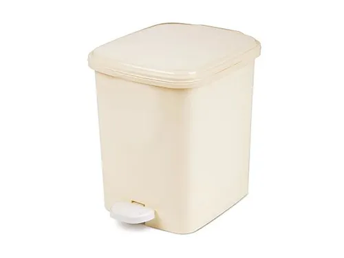 Rechthoekige pedaalemmer 22 Liter Wit