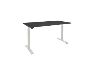 Dextro Plus Zit-sta Bureau Elektrisch 160x80 Hout Zwart 25mm Alu - 1