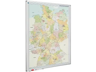 Landkaart Bord 120x90 Softline Profiel 8mm Duitsland Postcode - 1