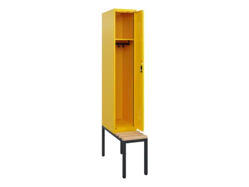locker met bank,HxBxD 1950x300x815mm,1vak,vak B 300mm,cilinderslot