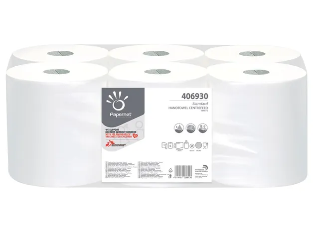 Handdoekpapier 416610 1-laags Centerfeed Wit Cellulose