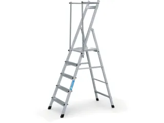 platformladder bordes HxBxD 1240x400x400mm 4treden aluminium - 2