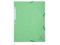 Elastomap 3 kleppen glanskarton 400g/m2 - A4-Lindengroen