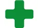 plaksymbool,plus,markering HxB 150x150mm,polycarbonaat,groen