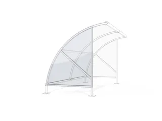 Zijwand,V. Overdekte Fietsenstalling,Aanbouw Links,Wand Polycarbonaat - 2